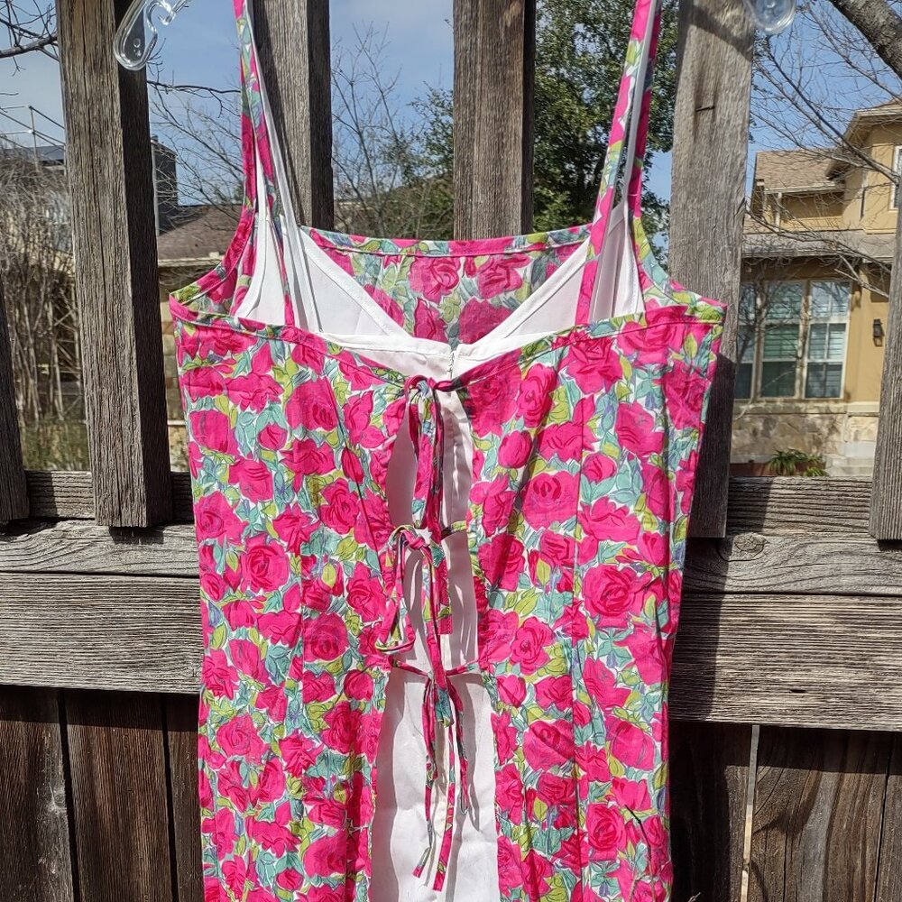 Maxou apron slip dress with lace hem, sz 2, Y2K